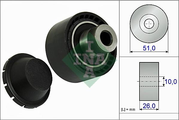 INA 532 0334 10 - Styrrulle, flerspårsrem xdelar.se