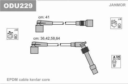 Janmor ODU229 - Tändkabelsats xdelar.se