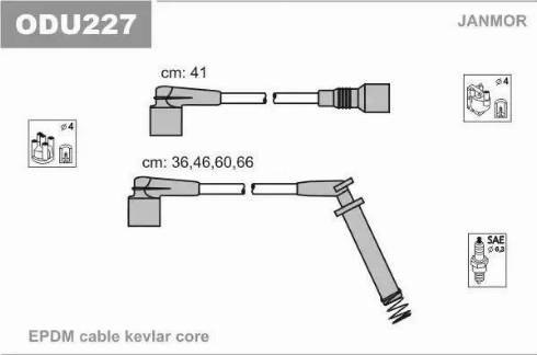 Janmor ODU227 - Tändkabelsats xdelar.se