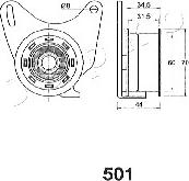 Japko 45501 - Sträckare, transmissionsrem xdelar.se