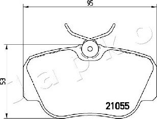 Japko 500413 - Bromsbeläggssats, skivbroms xdelar.se