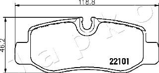 Japko 510528 - Bromsbeläggssats, skivbroms xdelar.se
