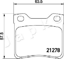 Japko 510615 - Bromsbeläggssats, skivbroms xdelar.se