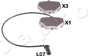 Japko 51L07 - Bromsbeläggssats, skivbroms xdelar.se
