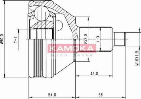 Kamoka 7086 - Ledsats, drivaxel xdelar.se