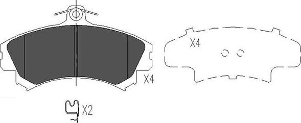 Kavo Parts KBP-5507 - Bromsbeläggssats, skivbroms xdelar.se