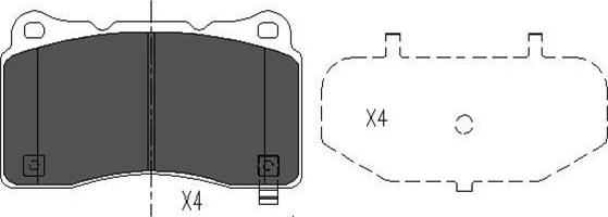 Kavo Parts KBP-8021 - Bromsbeläggssats, skivbroms xdelar.se