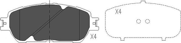 Kavo Parts KBP-9090 - Bromsbeläggssats, skivbroms xdelar.se