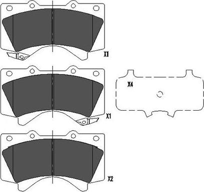 Kavo Parts KBP-9098 - Bromsbeläggssats, skivbroms xdelar.se