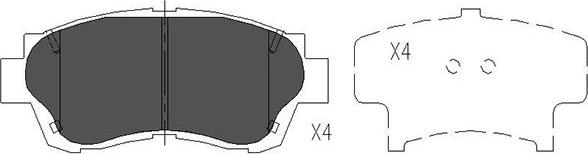 Kavo Parts KBP-9042 - Bromsbeläggssats, skivbroms xdelar.se