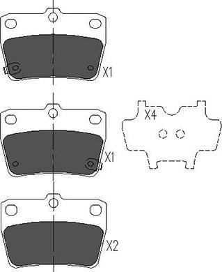 Kavo Parts KBP-9068 - Bromsbeläggssats, skivbroms xdelar.se