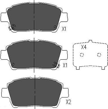 Kavo Parts KBP-9009 - Bromsbeläggssats, skivbroms xdelar.se