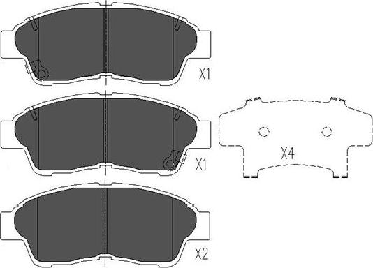 Kavo Parts KBP-9005 - Bromsbeläggssats, skivbroms xdelar.se