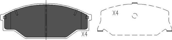 Kavo Parts KBP-9001 - Bromsbeläggssats, skivbroms xdelar.se