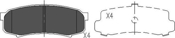 Kavo Parts KBP-9007 - Bromsbeläggssats, skivbroms xdelar.se