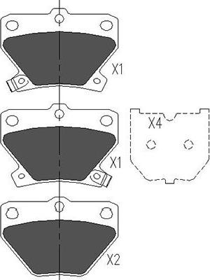 Kavo Parts KBP-9013 - Bromsbeläggssats, skivbroms xdelar.se