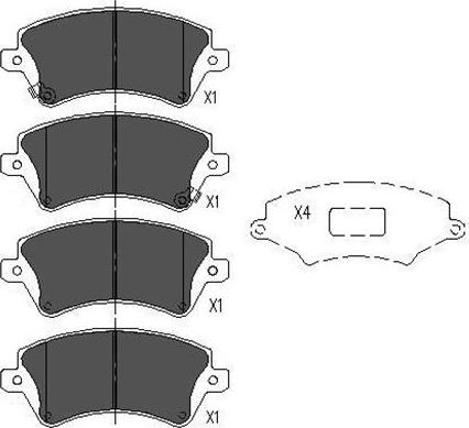 Kavo Parts KBP-9012 - Bromsbeläggssats, skivbroms xdelar.se