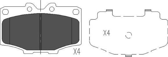 Kavo Parts KBP-9028 - Bromsbeläggssats, skivbroms xdelar.se