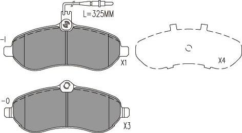 Kavo Parts KBP-9148 - Bromsbeläggssats, skivbroms xdelar.se