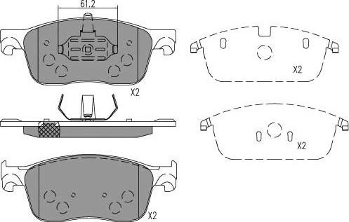 Kavo Parts KBP-9155 - Bromsbeläggssats, skivbroms xdelar.se