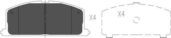 Kavo Parts KBP-9109 - Bromsbeläggssats, skivbroms xdelar.se