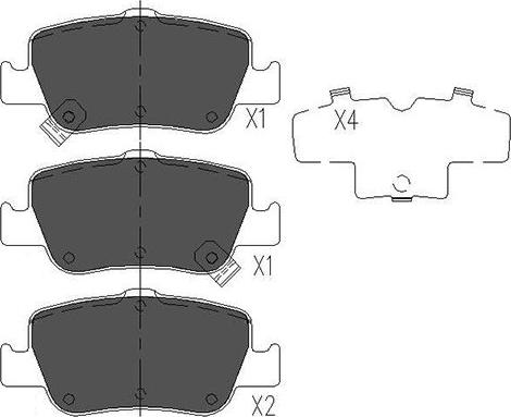 Kavo Parts KBP-9104 - Bromsbeläggssats, skivbroms xdelar.se