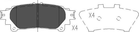 Kavo Parts KBP-9111 - Bromsbeläggssats, skivbroms xdelar.se