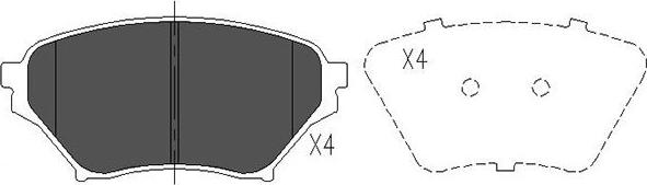 Kavo Parts KBP-4549 - Bromsbeläggssats, skivbroms xdelar.se