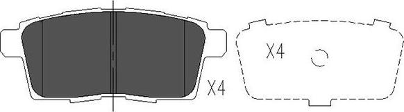 Kavo Parts KBP-4559 - Bromsbeläggssats, skivbroms xdelar.se