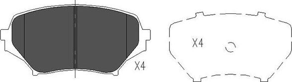 Kavo Parts KBP-4550 - Bromsbeläggssats, skivbroms xdelar.se