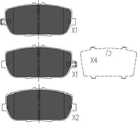 Kavo Parts KBP-4551 - Bromsbeläggssats, skivbroms xdelar.se