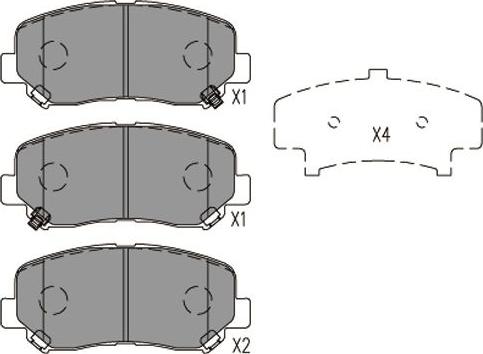 Kavo Parts KBP-4563 - Bromsbeläggssats, skivbroms xdelar.se