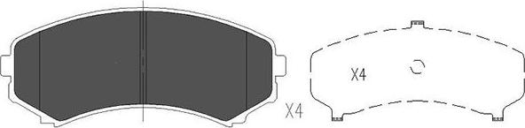 Kavo Parts KBP-4504 - Bromsbeläggssats, skivbroms xdelar.se