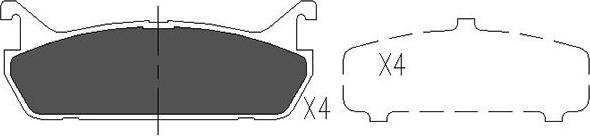 Kavo Parts KBP-4507 - Bromsbeläggssats, skivbroms xdelar.se