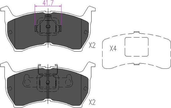 Kavo Parts KBP-4516 - Bromsbeläggssats, skivbroms xdelar.se