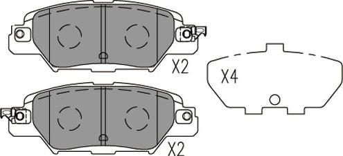 Kavo Parts KBP-4582 - Bromsbeläggssats, skivbroms xdelar.se