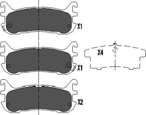 Kavo Parts KBP-4539 - Bromsbeläggssats, skivbroms xdelar.se