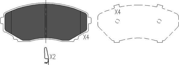 Kavo Parts KBP-4530 - Bromsbeläggssats, skivbroms xdelar.se