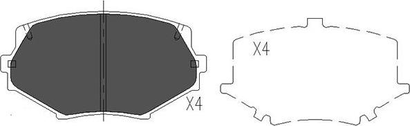 Kavo Parts KBP-4527 - Bromsbeläggssats, skivbroms xdelar.se