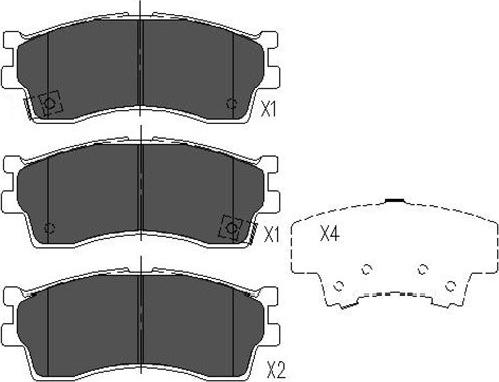 Kavo Parts KBP-4002 - Bromsbeläggssats, skivbroms xdelar.se