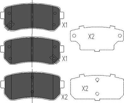 Kavo Parts KBP-4007 - Bromsbeläggssats, skivbroms xdelar.se