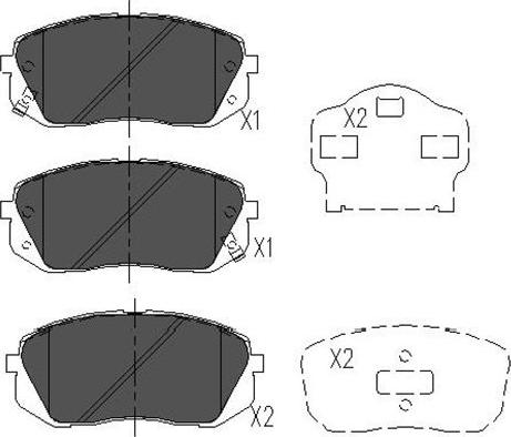 Kavo Parts KBP-4018 - Bromsbeläggssats, skivbroms xdelar.se