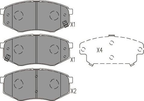 Kavo Parts KBP-4025 - Bromsbeläggssats, skivbroms xdelar.se