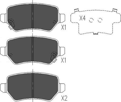 Kavo Parts KBP-4020 - Bromsbeläggssats, skivbroms xdelar.se