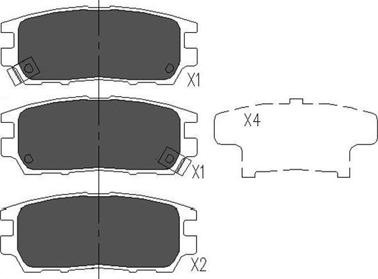 Kavo Parts KBP-5504 - Bromsbeläggssats, skivbroms xdelar.se