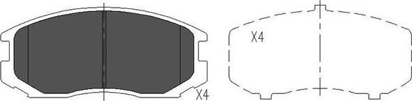 Kavo Parts KBP-5505 - Bromsbeläggssats, skivbroms xdelar.se