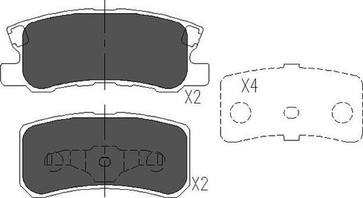 Kavo Parts KBP-5515 - Bromsbeläggssats, skivbroms xdelar.se