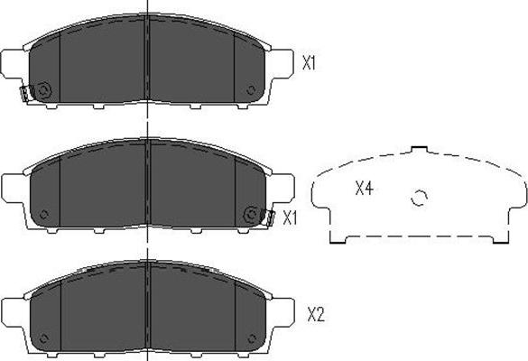 Kavo Parts KBP-5520 - Bromsbeläggssats, skivbroms xdelar.se