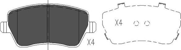 Kavo Parts KBP-6559 - Bromsbeläggssats, skivbroms xdelar.se