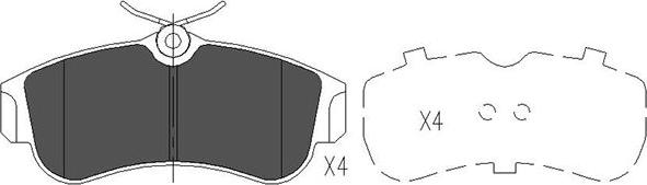 Kavo Parts KBP-6502 - Bromsbeläggssats, skivbroms xdelar.se